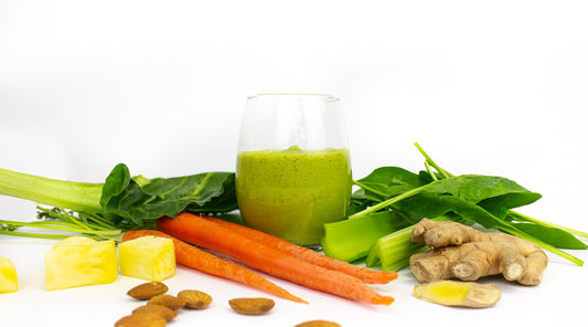 Green Smoothie with Ingredients