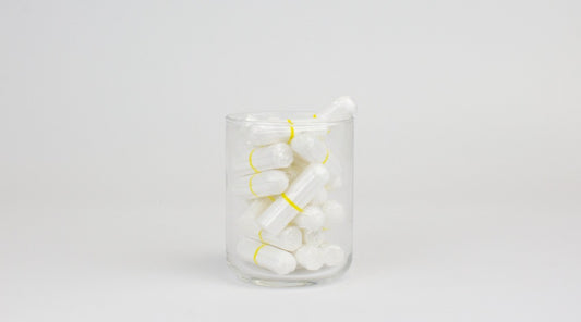What makes tampons white?