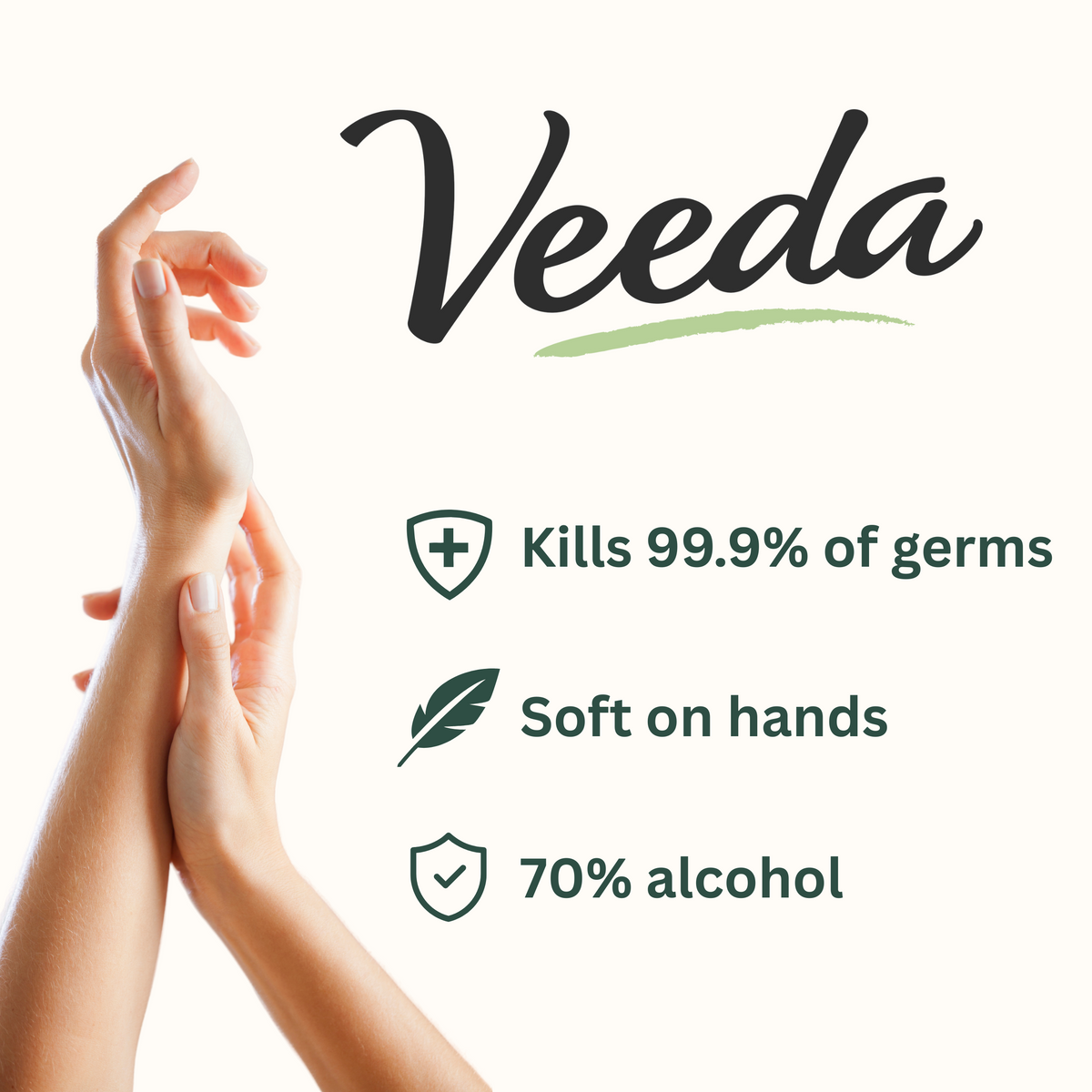 Veeda Hand Sanitizer with Lemon Zest Scent