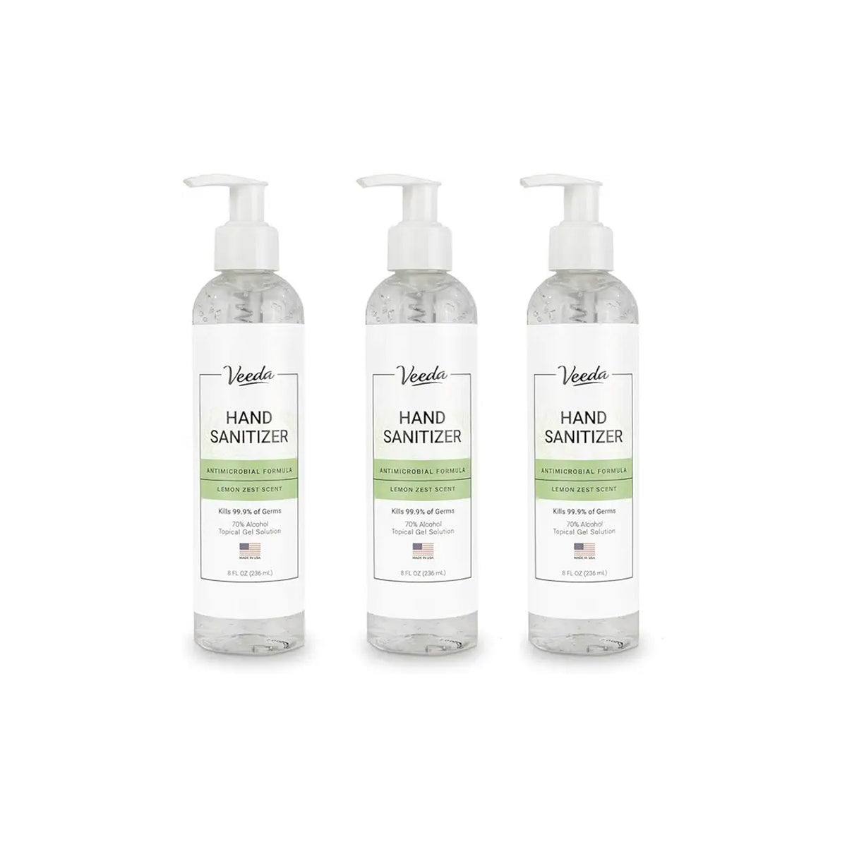 Veeda Hand Sanitizer with Lemon Zest Scent