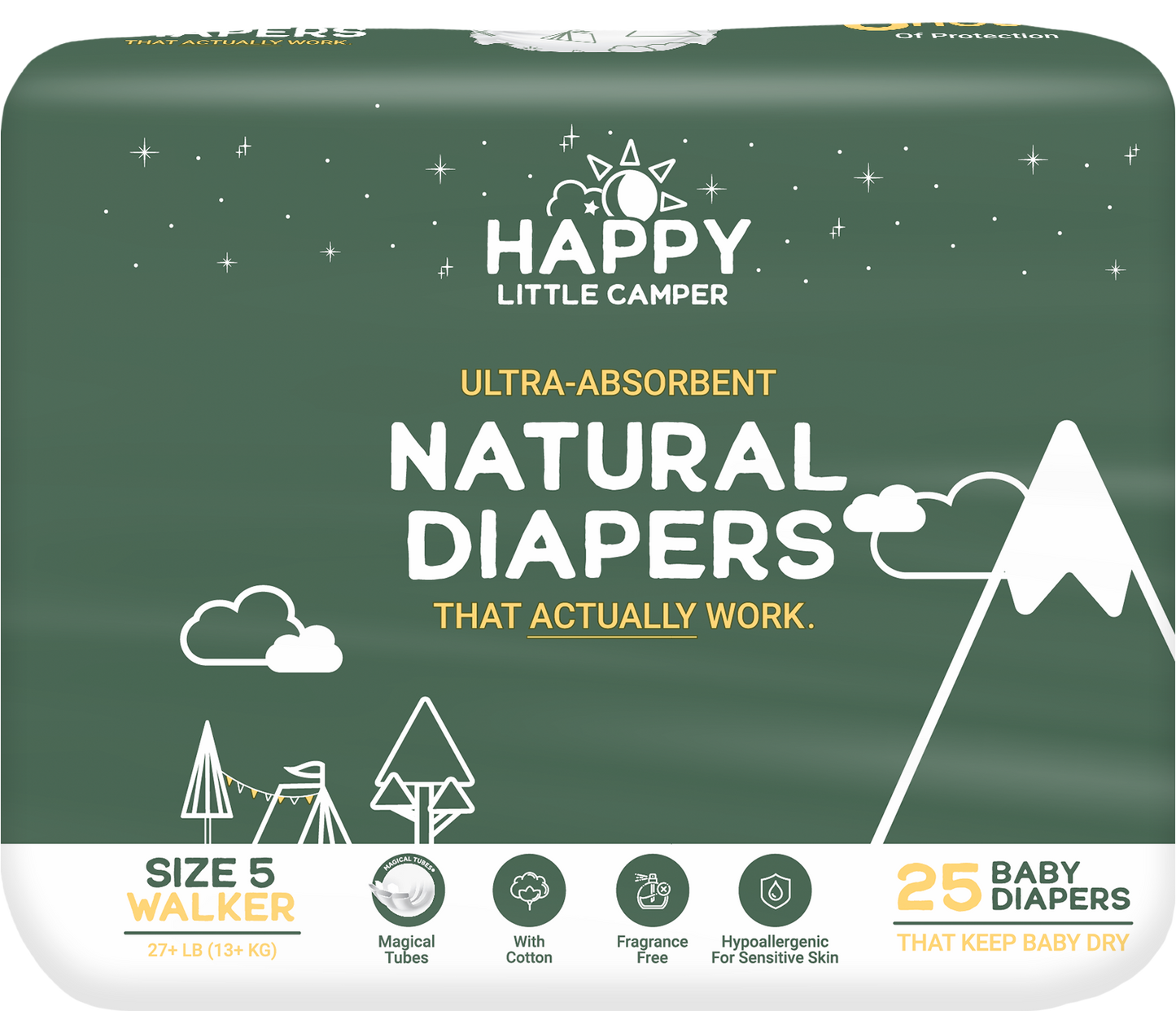 Natural, Ultra-Absorbent Baby Diapers