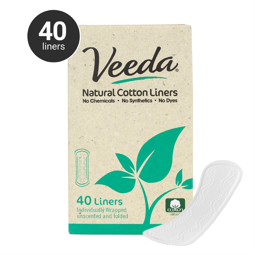 Veeda Natural Cotton Breathable Panty Liners | veedausa.com