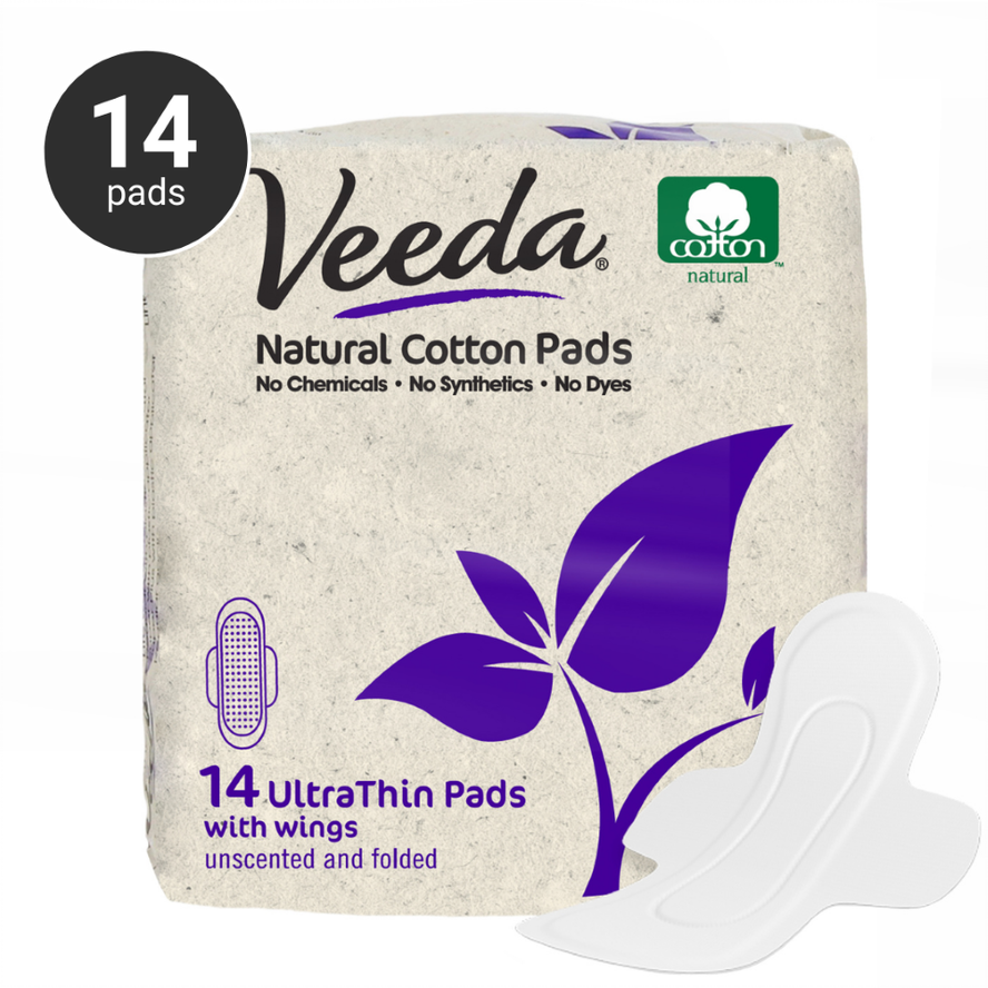 Veeda Hypoallergenic Period Pads, Ultra Thin With Wings | veedausa.com