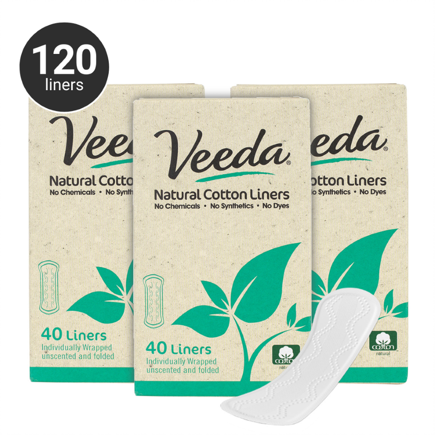 Veeda Natural Cotton Pads + Liners