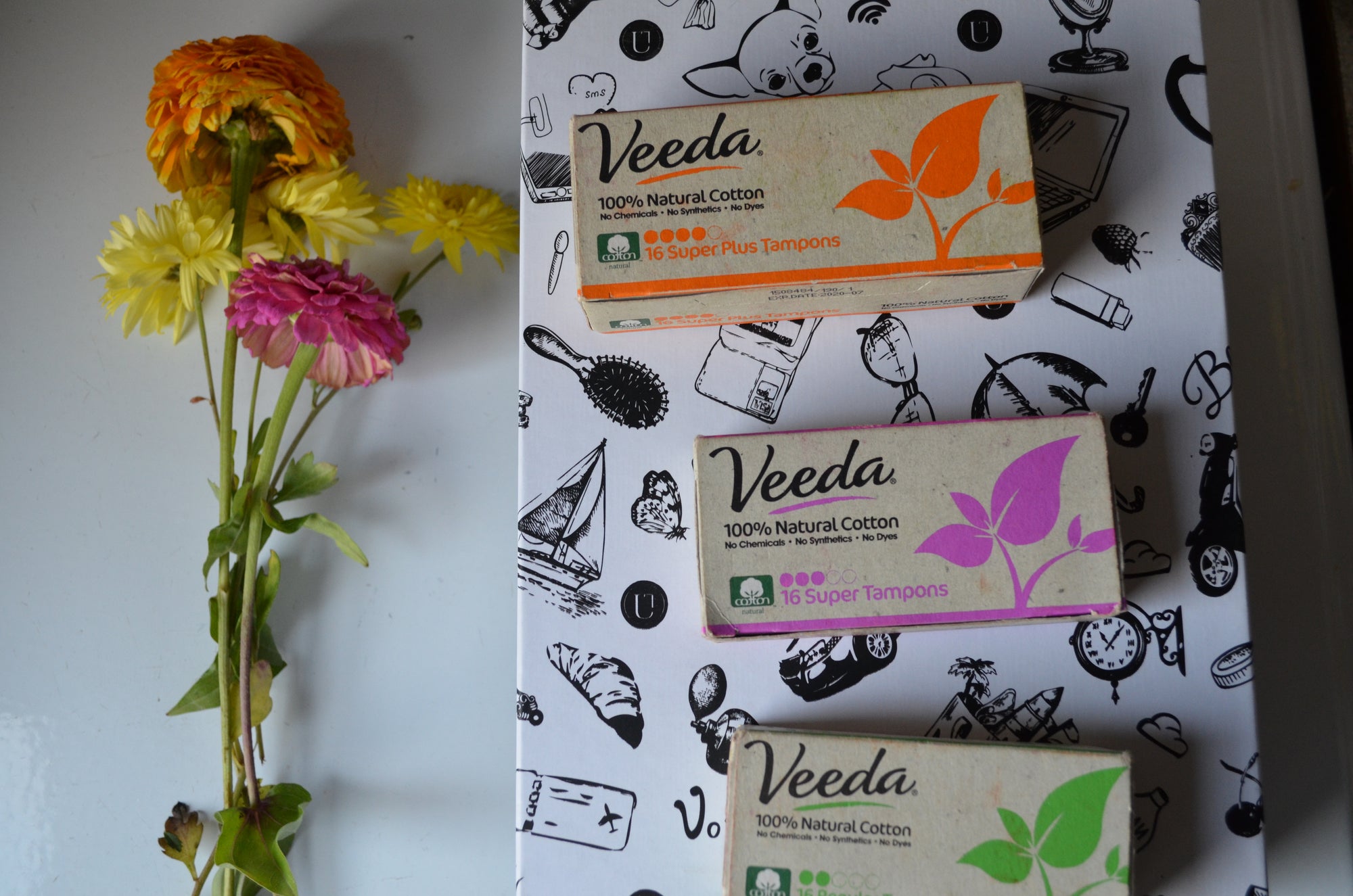 Veeda 100% natural cotton tampon & Pads Review!