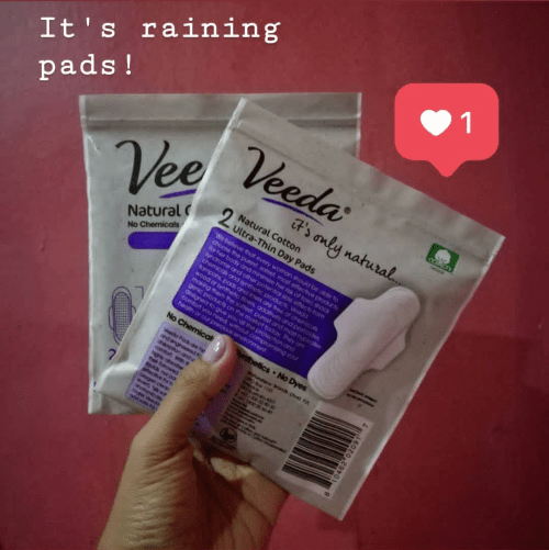 Veeda natural cotton pads