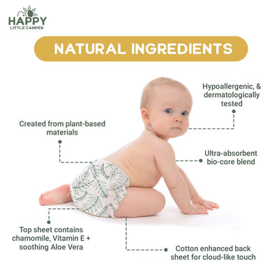 Natural, Ultra-Absorbent Baby Diapers