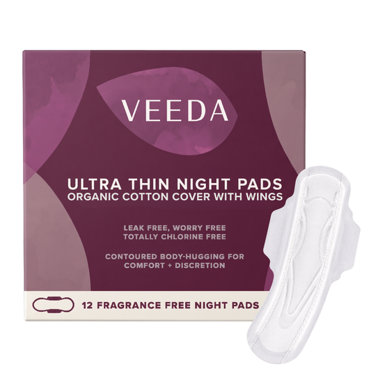 Veeda 100% Organic Cotton Cover Night Pads