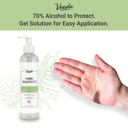 Veeda Hand Sanitizer with Lemon Zest Scent