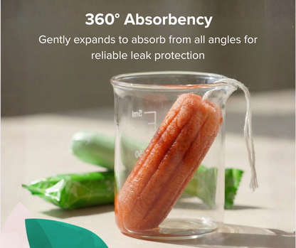 Veeda 100% Natural Cotton  Non-Applicator Tampons