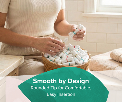 Veeda 100% Natural Cotton  Non-Applicator Tampons