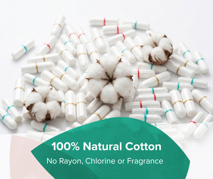 Veeda 100% Natural Cotton  Non-Applicator Tampons