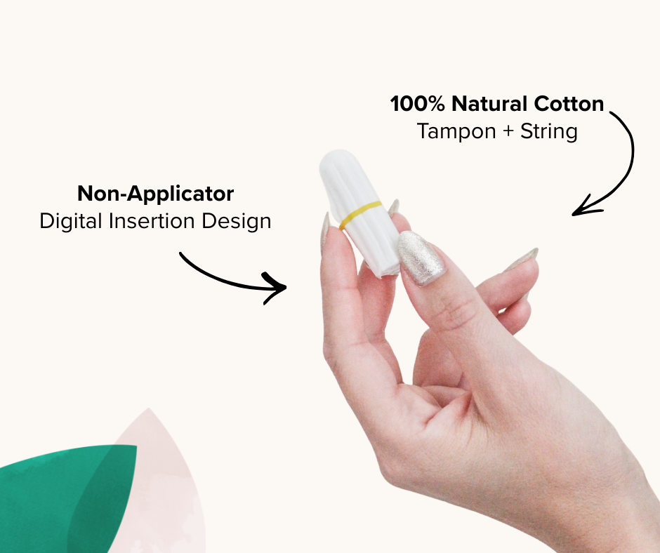 Veeda 100% Natural Cotton  Non-Applicator Tampons