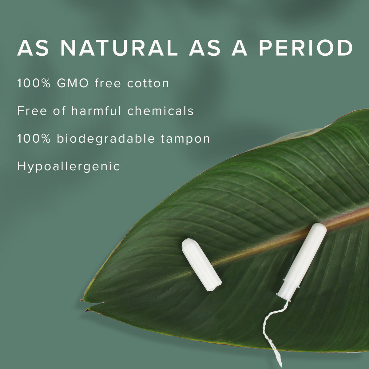 Veeda 100% Natural Cotton BPA-Free Compact Applicator Tampons