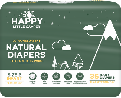 Natural, Ultra-Absorbent Baby Diapers