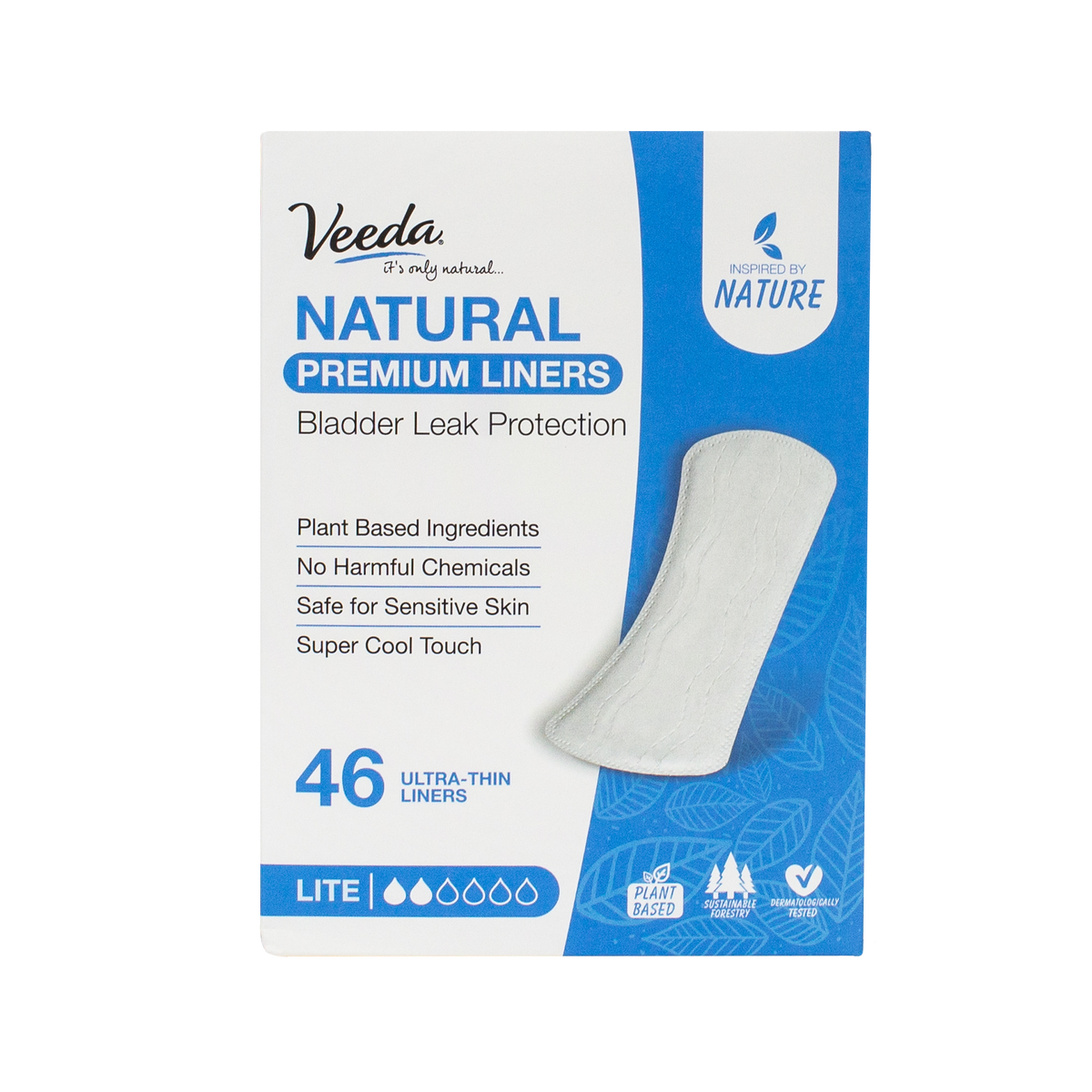 Natural Premium Incontinence / Bladder Control Unisex Liners – Veeda USA
