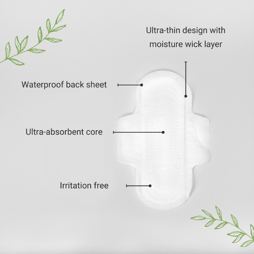 Veeda Hypoallergenic Period Pads, Ultra Thin With Wings | veedausa.com