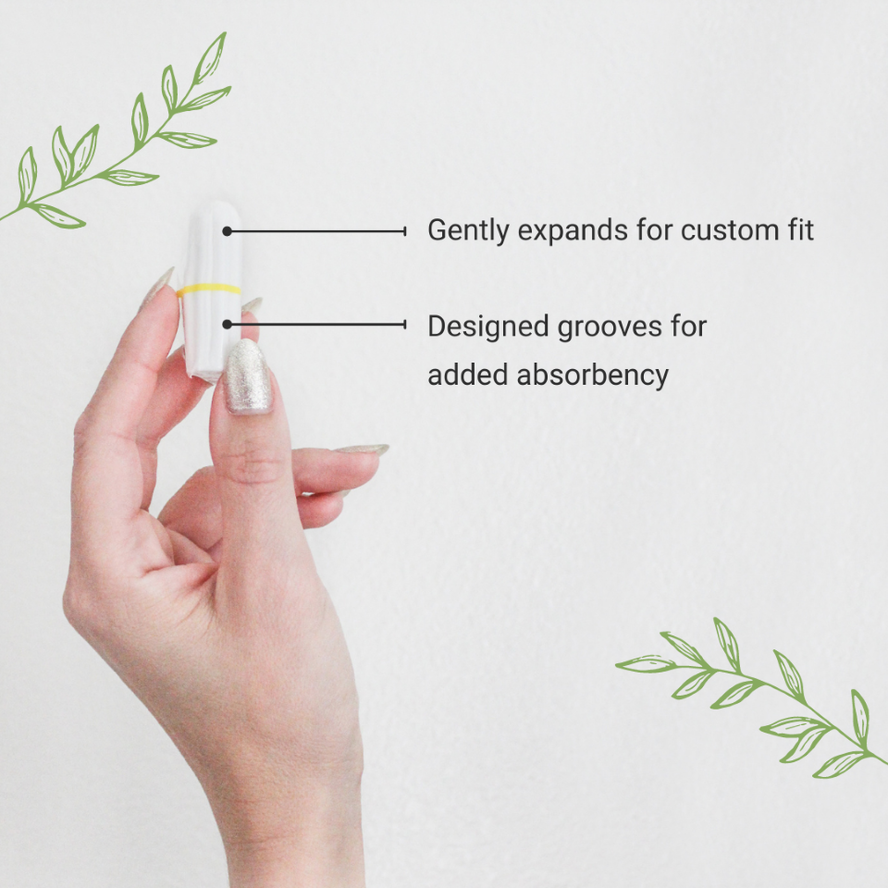 Veeda 100% Natural Cotton Applicator Free Tampons (Super Plus)