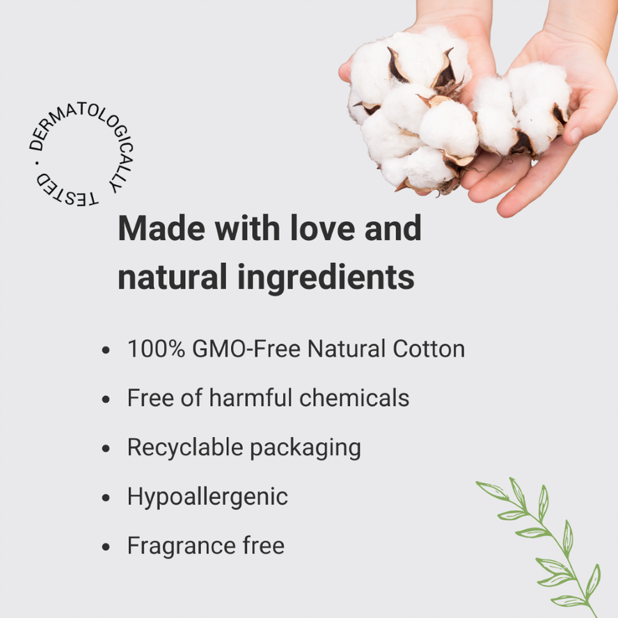 Veeda Ultra Thin Natural Cotton Night Period Pads | veedausa.com