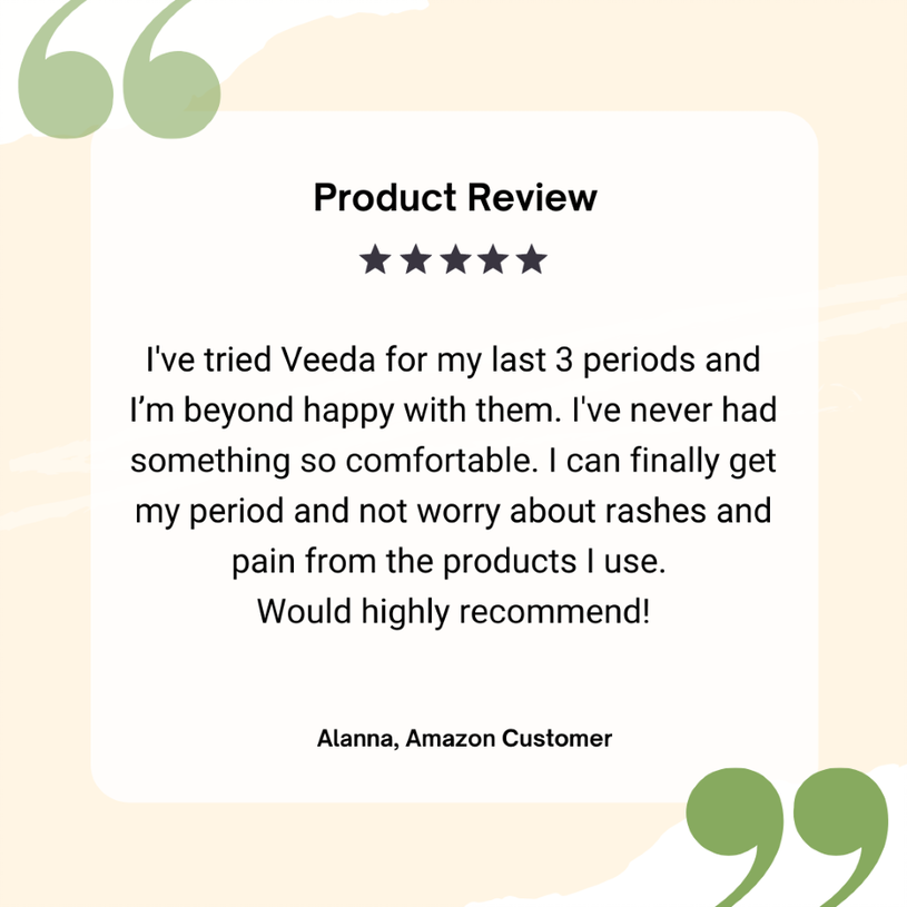 Veeda 100% Natural Cotton BPA-Free Compact Applicator Tampons (Super)