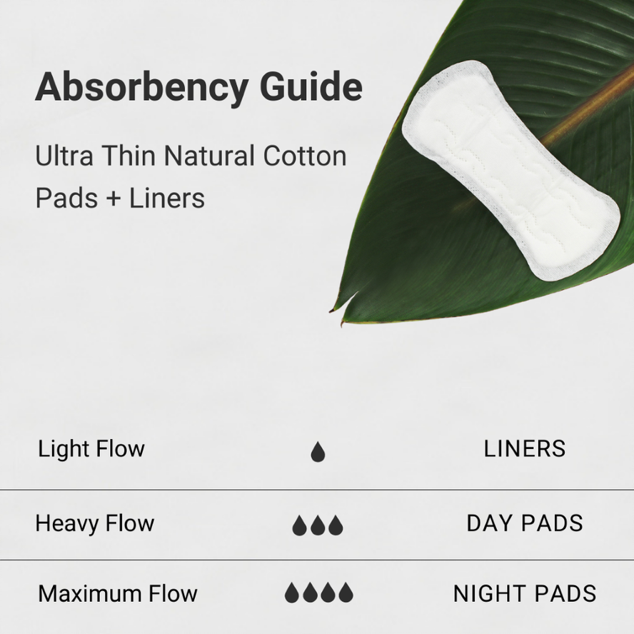 Veeda Ultra Thin Natural Cotton Night Period Pads | veedausa.com