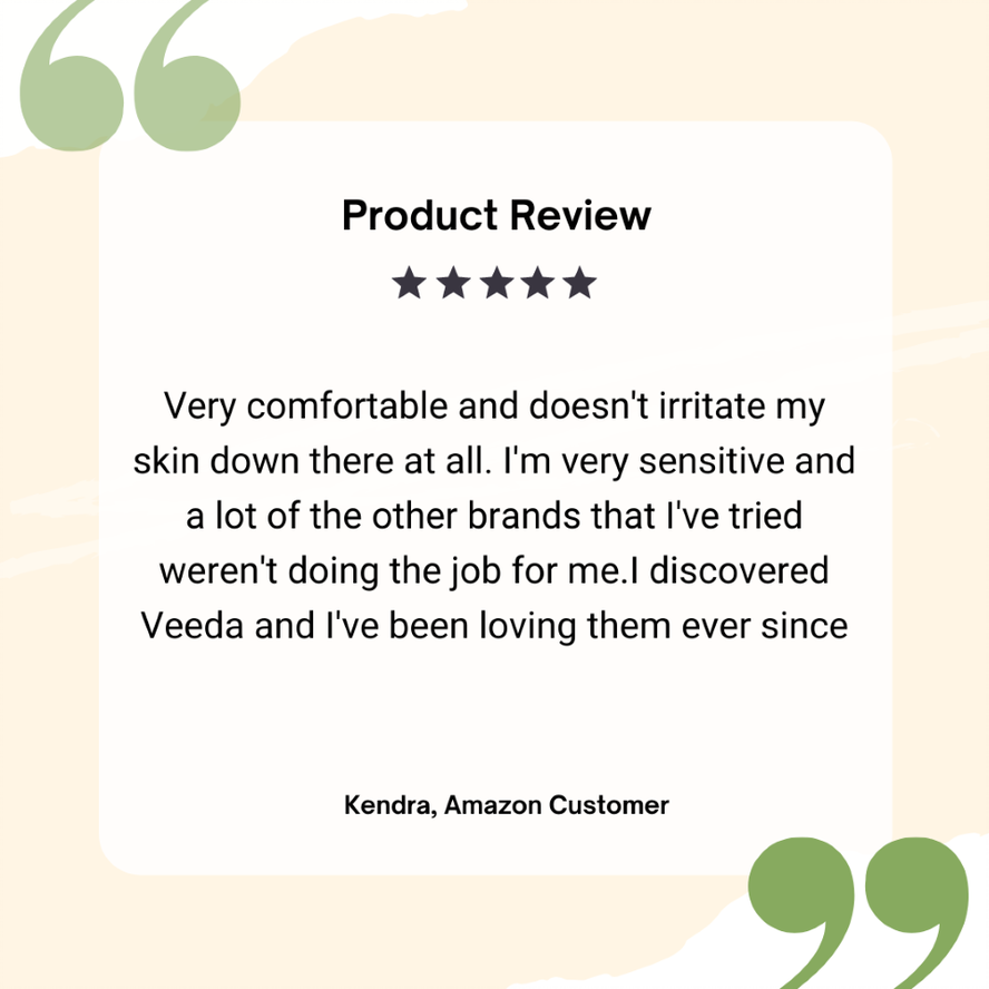 Veeda Ultra Thin Natural Cotton Night Period Pads | veedausa.com