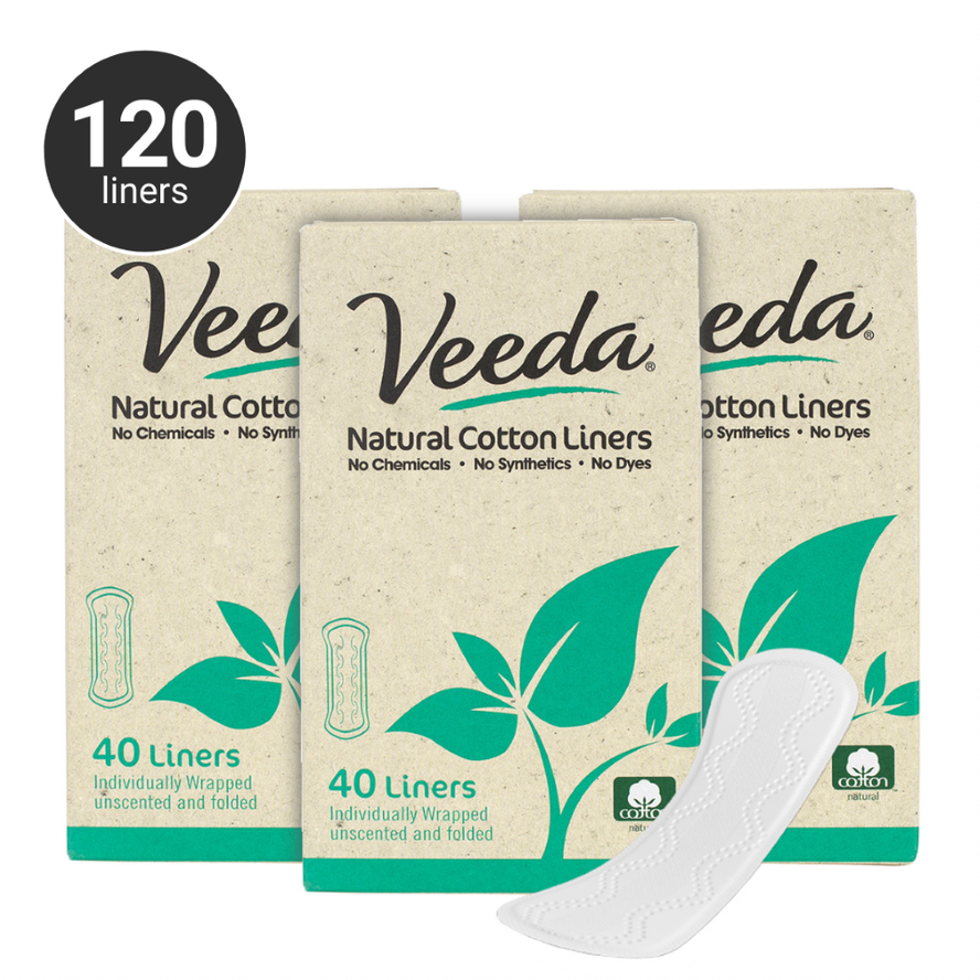 Veeda Natural Cotton Breathable Panty Liners | veedausa.com